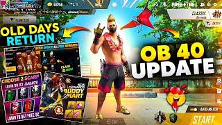 CONFIRM - OB40 Advance Server Update Old Free Fire Return  Old Update - Garena Free Fire Max