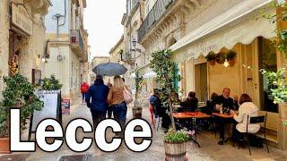 Rainy Autumn Walk in Lecce, Italy Walking Tour [4k] 