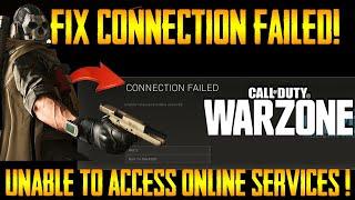 How To Fix COD Warzone Unable To Access Online Services Connection Failed Warzone Call of duty Error