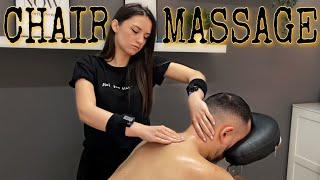 Amazing ASMR Chair Massage for Relax (Head, Back, Neck and Scalp)