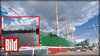 Hamburger Hafen - Klettern auf der Rickmer Rickmers