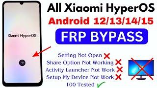 All Xiaomi HyperOS 2.0 Frp Bypass Android 12/13/14/15 Without PC 2025 | Redmi/Poco/Xiaomi Frp Unlock