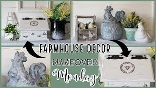 Farmhouse Makeover~Thrift Store Flips~Makeover Monday~DIYS at the Schwowin's nest