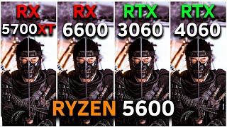 RX 5700 XT vs RX 6600 vs RTX 3060 vs RTX 4060 | RYZEN 5 5600 | Test in 12 Games | 2024