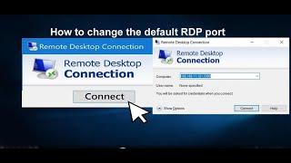 Remote Desktop Protocol: How to change the default RDP Port in Windows