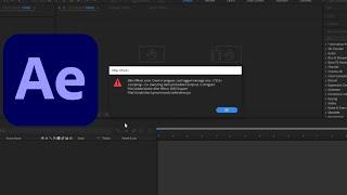 How to Fix  after effect crashing(Problem in progress)