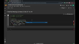 Find Missing numbers in the list of 1 to 100 in Python | Python Interview questions #6