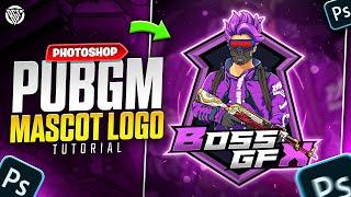 How To Add Shield+Text+BG | PUBG Mascot Logo | Photoshop Tutorial | Urdu/Hindi | BOSS GFX