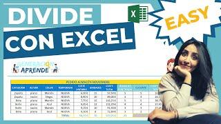  CÓMO DIVIDIR EN EXCEL: Aprende a dividir en EXCEL de manera FÁCIL (INCLUYE FUNCIÓN COCIENTE EXCEL)