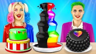 Poor Harley Quinn VS Giga Rich Joker | Cake Magic Decorating Challenge | Food Hacks by RATATA COOL