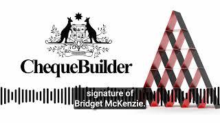 Cheque Builder - Another Great Idea from the Australian Government