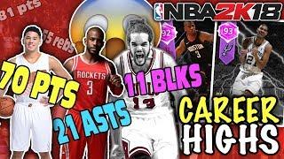 CAREER HIGH DRAFT! NBA 2K18 SQUAD BUILDER