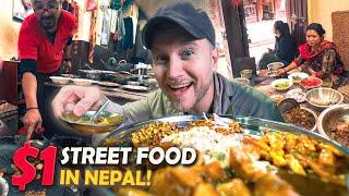 $1 STREET FOOD in Nepal / What People REALLY Eat in Kathmandu / Unique Nepali Food Tour 2023