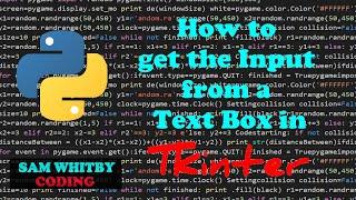 How to Get the Input from a Textbox in Tkinter