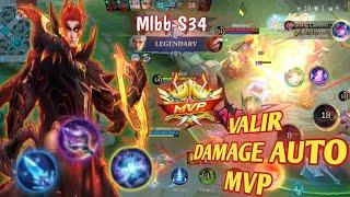 Valir Damage Auto Mvp, Valir First Blood, Valir Best Build 2024, Mlbb - S34, Epical, Mobile Legends