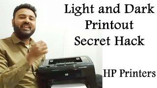 HP LaserJet Printer P1102w | Print Dark Light Settings | Secret Hack of HP Printers | Print Density