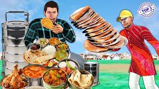 Famous Dhaba Waiter Roti Chicken Curry Dabba Wala Food Challenge Hindi Stories Comedy Hindi Kahani