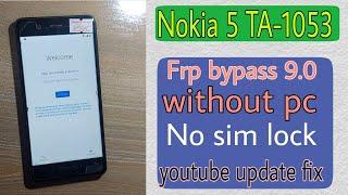Nokia 5 frp bypass Android 9.0 without pc | nokia TA-1053 frp google account unlock in 2021