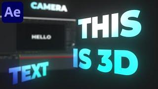 3D Camera Text Animation in After Effects - After Effects Tutorial | Text Animation - No Plugins