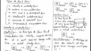 DIifferent types of fluid flow in  fluid mechanics