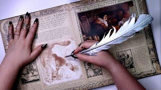 ASMR Book Tracing & Tapping / Page Turning / Soft Spoken & Inaudible  Wizardology Interactive Book