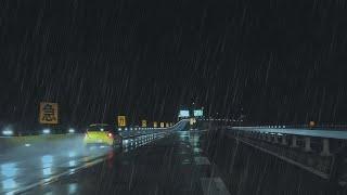 ️Driving Along The Coast Road in Heavy Rain for #Sleep #Work #Study