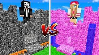 Minecraft Battle: HACKER Castle vs GIRL Castle in Minecraft / NOOB vs PRO vs HACKER vs GOD