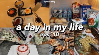 A DAY IN MY LIFE : Thesis Defense, Grocery Shopping Before PSBB Anak Kost ver. Eps.10 | Cyn can Vlog