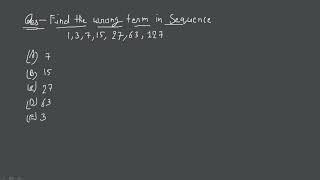 Find the wrong term in Sequence 1,3,7,15,27,63,127#maths #sequence #sequenceandseries