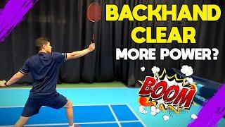 Want More POWER On Your BACKHAND CLEAR? TRY THIS!