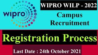 Wipro wilp 2022 registration process | wipro wilp 2022 campus recruitment registration process