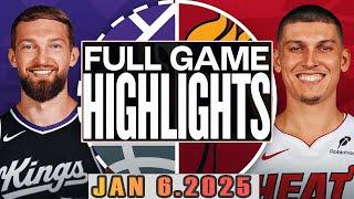 Sacramento Kings Vs Miami Heat Full Game Highlights Jan 06,2025 NBA Season 2024-25