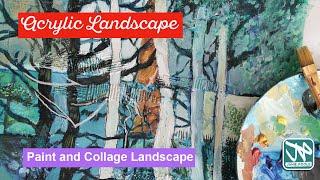 Acrylic Woodland Scene Inspired by Judith Bergerson Artist