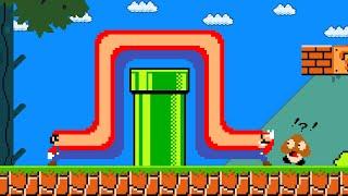 Super Mario Bros., but Mario Can Stretch His Body