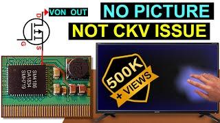 No Picture on 32" LED TV Screen | Not CKV Issue, VON is not output from SM4186 IC ,  LSC320AN10-H07