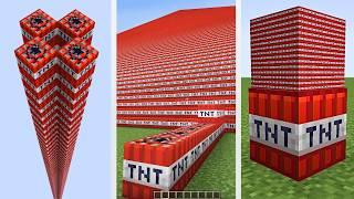 10 minecraft tnt blocks and mobs experiments in one video