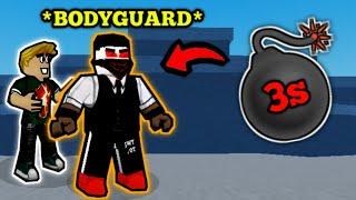 Becoming a BODYGUARD For Players in Roblox Bomb Tag!