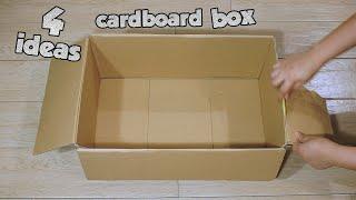  4 Cardboard Box Night Stand Bedside Table Ideas