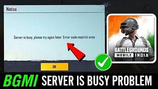 How to fix server busy problem in bgmi || bgmi server is busy problem || bgmi server issue