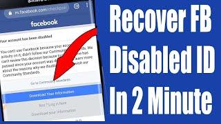 Facebook Disabled Account Recover | Reopen Disabled Facebook Account