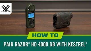 How-To Pair your Razor® HD 4000 GB Ballistic Laser Rangefinder with your Kestrel®