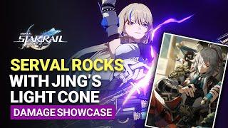 Serval Tried Using Jing Yuan's Light Cone | Farming Stage Damage Build Showcase | Honkai Star Rail