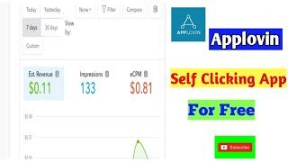 Applovin self clicking app for free | applovin high earning | Earn with technical