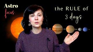 #astrology  RULE of 3 DAYS ( #astrology )