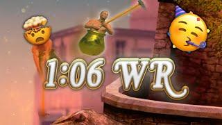 Getting Over It Speedrun World Record in 1:06.507