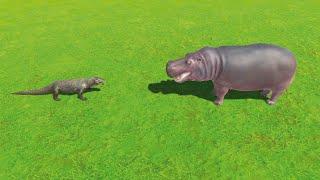 KOMODO DRAGON VS HIPPOPOTAMUS - ARBS - Animal Revolt Battle Simulator