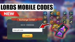 LORDS MOBILE CODES 2024 - LORDS MOBILE NEW EVENTS - LORDS MOBILE CODES