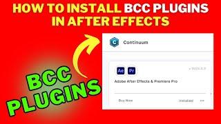 How To install BCC Plugin In After Effects