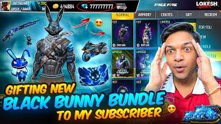 Gifting My Subscriber 30,000 Diamonds & New Black Bunny Bundle Garena Free Fire