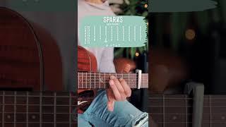 Sparks Coldplay Guitar Tutorial // Sparks Guitar Lesson #shorts